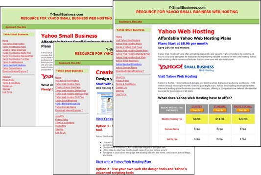 Yahoo Web Site, Build a Yahoo Web Site, Yahoo Hosting